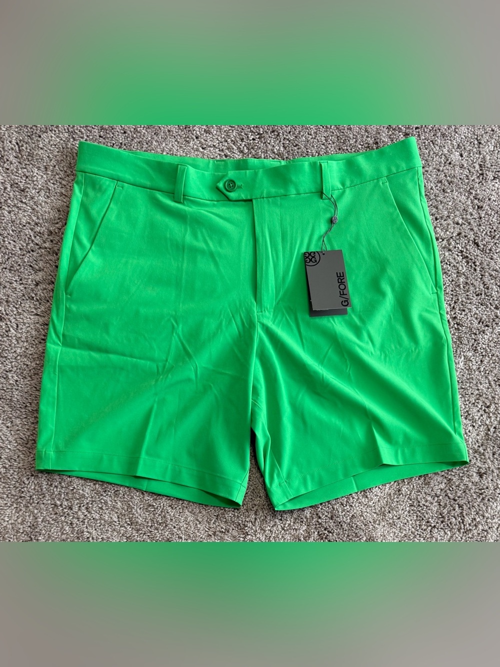 G/Fore Maverick 4-Way Stretch Shorts Green 520-MP-SH-F2 Mens Size 38